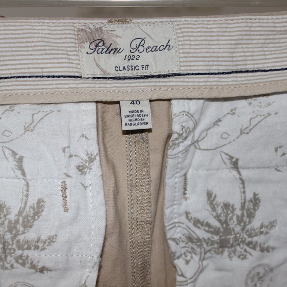 🤎 NEW Men's Palm Beach Golf Shorts Size 40 Pleated Twill Pants NWT - Picture 4 of 6